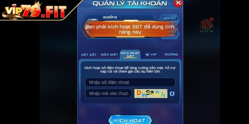 Điền đầy đủ dữ liệu
