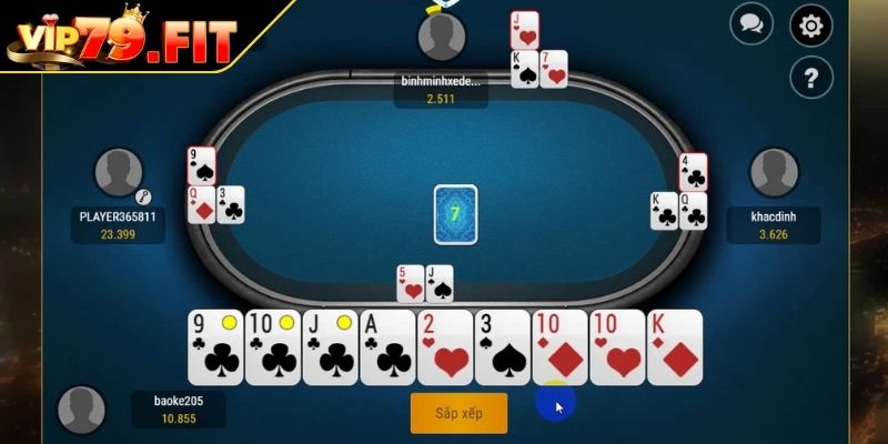 Cách đánh bài Tá Lả chi tiết qua từng vòng theo VIP79