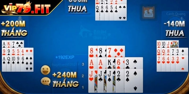 Các trường hợp thắng trong cách tính chi bài Binh