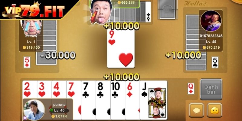 Chơi Phỏm online khi hạ bài